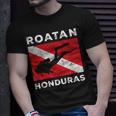Retro Roatan Honduras Scuba Dive Vintage Dive Flag Diving T-Shirt Gifts for Him