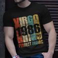 Retro Virgo 1986 32 Yrs Old Bday 32Nd Birthday T-Shirt Gifts for Him