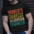Retro World's Okayest Validation Engineer Engineering T-Shirt Gifts for Him