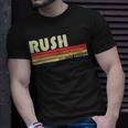 Rush Surname Funny Retro Vintage 80S 90S Birthday Reunion 90S Vintage Designs Funny Gifts Unisex T-Shirt Gifts for Him