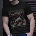 Salamander Ugly Christmas Sweater Style T-Shirt Gifts for Him