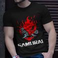 Samurai Japanese Demon Mask Edge Cyber Runners Punk Unisex T-Shirt Gifts for Him