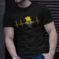 Saxony-Anhalt Flag In Heartbeat Ekg For Magdeburger T-Shirt Gifts for Him
