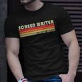 Screen Writer Job Title Profession Birthday Worker T-Shirt Gifts for Him