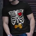 Skeleton Pregnancy Pregnant Couple Halloween Costume Husband T-Shirt Gifts for Him