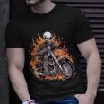 Skeleton Riding Motorcycle Halloween Costume Biker Boys T-Shirt Gifts for Him