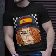 Spain Flag Bucket Hat Spanish Girl European Pride Unisex T-Shirt Gifts for Him