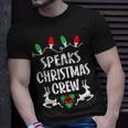 Speaks Name Gift Christmas Crew Speaks Unisex T-Shirt Gifts for Him