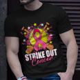 Strike Out Breast Cancer Awareness Month Softball Fight Pink T-Shirt Gifts for Him