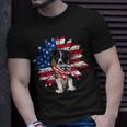 Sunflower American Flag Border Collie 4Th Of July Pratioctic Unisex T-Shirt Gifts for Him