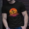 Sunset Beach Silhouette Tropical Palm Tree Sunny Lover Gift Unisex T-Shirt Gifts for Him