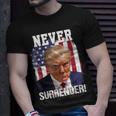 Never Surrender Trump Usa Flag 2024 T-Shirt Gifts for Him