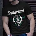 Sutherland Clan Scottish Name Coat Of Arms Tartan Unisex T-Shirt Gifts for Him