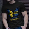 Sweden Buttlerfly Flag Unisex T-Shirt Gifts for Him