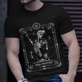 Tarot Card High Priestess Skeleton Skull Horror Goth Occult Tarot T-Shirt Gifts for Him