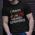 I Teach Masked Superheroes Pumpkin Animals Lovers Pumpkin T-Shirt Gifts for Him