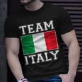 Team Italy Print Italian National Country Flag Italy Unisex T-Shirt Gifts for Him