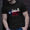 Texas State Flag Austin Skyline Austin Texas Skyline T-Shirt Gifts for Him