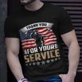 Thank You For Your Service American Flag Veteran Day T-Shirt Gifts for Him
