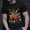 Thanksgiving Turkey Hawaiian On Beach Matching Family Kids Unisex T-Shirt Gifts for Him