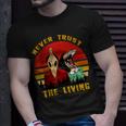 Never Trust The Living Retro Vintage Creepy Goth Grunge Emo Creepy T-Shirt Gifts for Him