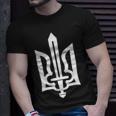 Ukrainian Tryzub Symbol On The Heart Ukraine Trident T-Shirt Gifts for Him
