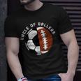 Uncle Of Ballers Funny Soccer Football Uncle Unisex T-Shirt Gifts for Him