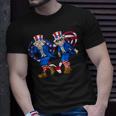 Uncle Sam Griddy Dance 4Th Of July Usa Flag Heart American Unisex T-Shirt Gifts for Him