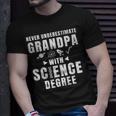 Never Underestimate Grandpa With Science Degree T-Shirt Gifts for Him
