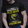 Never Underestimate An Old Man With Fishing Rod T-Shirt Gifts for Him