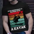 Never Underestimate An Old Man With A Kayak Vintage Canoe T-Shirt Gifts for Him