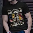 Never Underestimate An Uncle Who Raised An Airman Usaf T-Shirt Gifts for Him