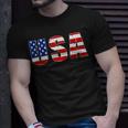 Usa American Flag United States Of America Us 4Th Of July Usa Funny Gifts Unisex T-Shirt Gifts for Him