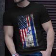 Usa Israel Flags United States Of America Israeli T-Shirt Gifts for Him