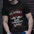 Velazquez Blood Runs Through My Veins Last Name Family T-Shirt Gifts for Him
