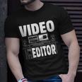 Video Editing Editor T-Shirt Gifts for Him