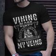 Viking Blood Runs Through My Veins Us Independence Day Ax T-Shirt Gifts for Him