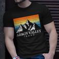 Vintage Arbon Valley Idaho Mountain Hiking Souvenir Print T-Shirt Gifts for Him