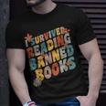 Vintage Book Lover I Survived Reading Banned Books Unisex T-Shirt Gifts for Him