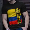 Vintage Colombian Flag Colombia Pride Roots Heritage Gift Unisex T-Shirt Gifts for Him