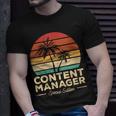 Vintage Content Manager Special Edition T-Shirt Gifts for Him