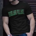 Vintage Highland Village Tx Distressed Green Varsity Style T-Shirt Gifts for Him