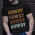 Vintage Howdy Rodeo Western Cowboy Country Cowgirl Unisex T-Shirt Gifts for Him