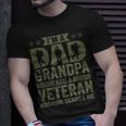 Vintage Im A Dad Grandpa And Veteran Nothing Scares Me Unisex T-Shirt Gifts for Him