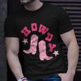 Vintage Pink Howdy Rodeo Western Country South Cowgirl Boot Rodeo Funny Gifts Unisex T-Shirt Gifts for Him