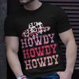 Vintage Pink Howdy Rodeo Western Country Southern Cowgirl Unisex T-Shirt Gifts for Him