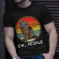 Vintage Pixiebob Ew People Cat Wearing Face Mask T-Shirt Gifts for Him