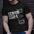 Vintage Senior 2024 Class Grad Proud Dad Class Of 2024 Unisex T-Shirt Gifts for Him