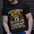 Vintage September 1948 75 Years Old 75Th Birthday T-Shirt Gifts for Him