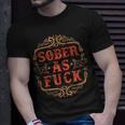 Vintage Sober As Fuck Clean Serene Steps To Recovery T-Shirt Gifts for Him